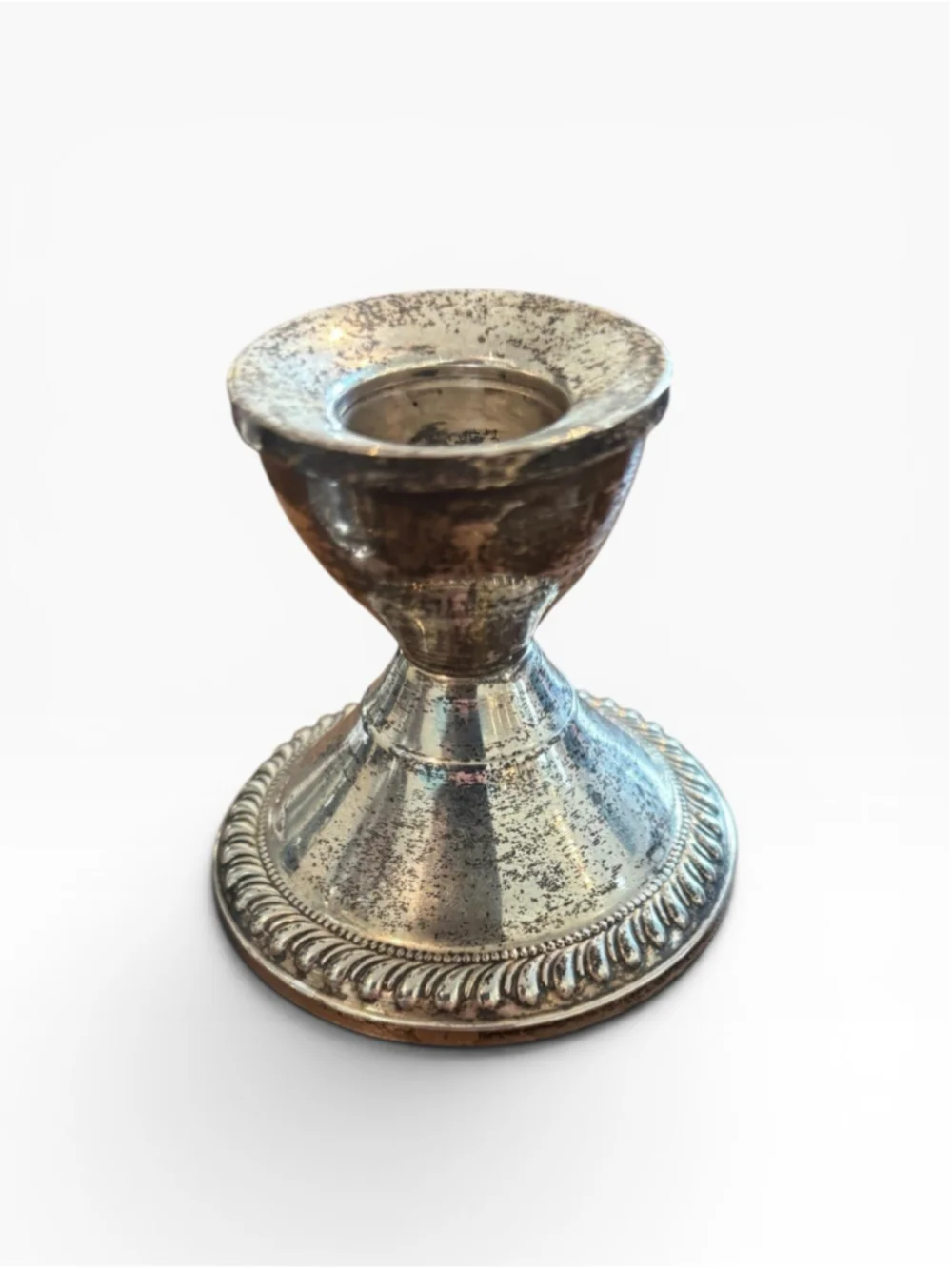 Set Of 2 Vintage Sterling Silver Weighted Candle Stick Holders
